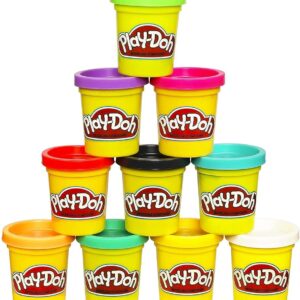 Play-Doh Bulk 10-Pack Case of Assorted Colors, Easter Basket Stuffers, Party Favors for Girls & Boys, Kids Arts & Crafts, Preschool Toys, Ages 2+ (Amazon Exclusive)